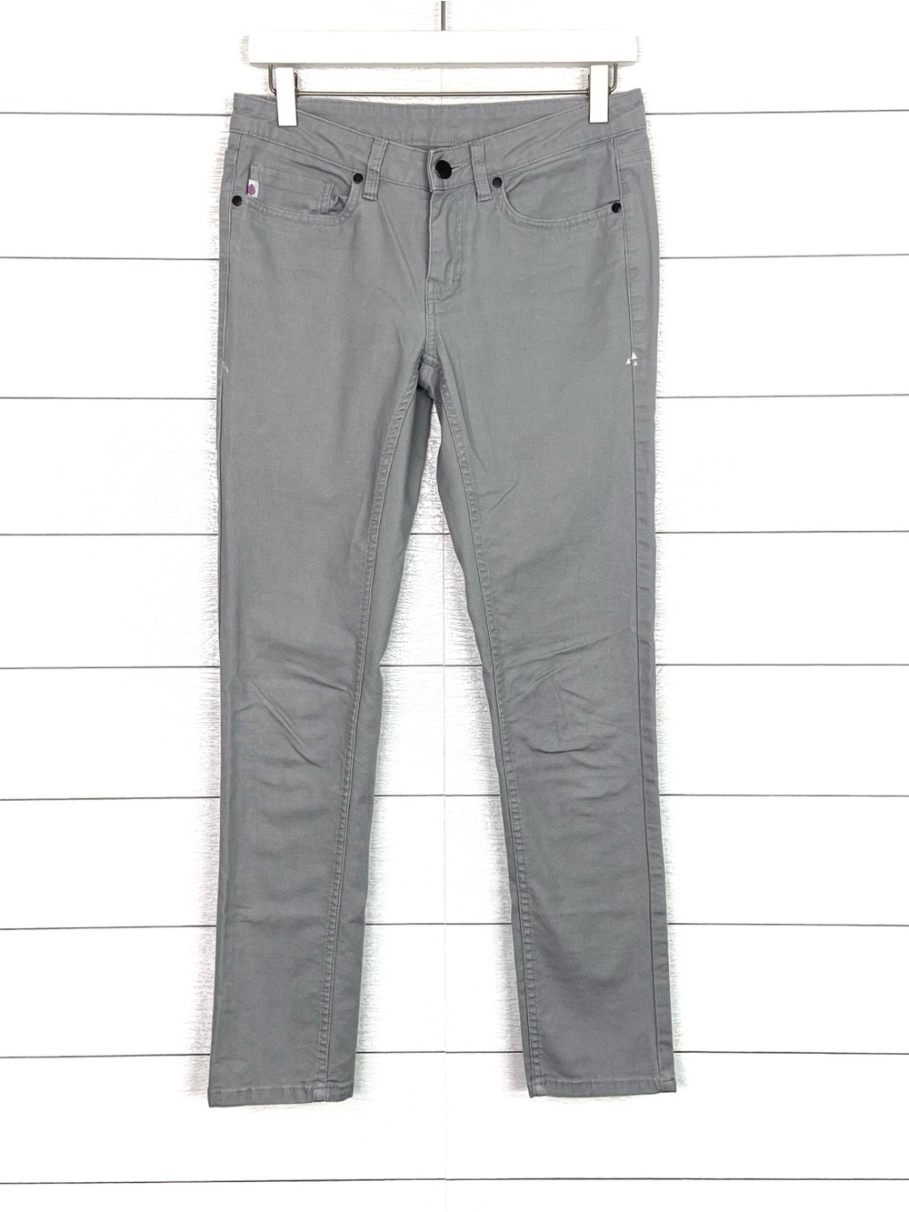 STIO Rivet Canvas Skinny Pants Gray Grey 4